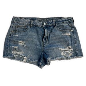 American Eagle Outfitters Distressed Blue Jean Shorts